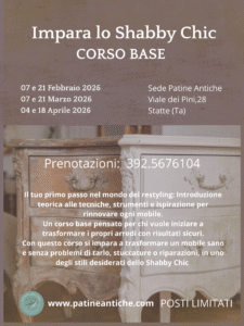 home date corso base impara lo shabby chic taranto